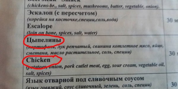 Сложности перевода: в придорожном кафе возле Лиды продают «суп с мухами»