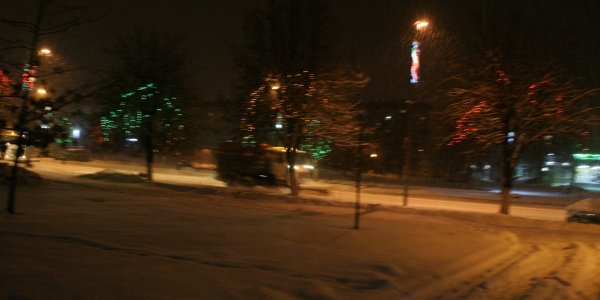 Ночной зимний город Лида (Декабрь 2018)