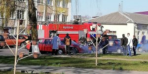 В Лиде горел автомобиль В Лиде горел автомобиль