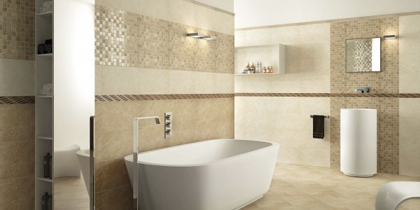 Бежевый цвет в ванной: элегантность и практичность